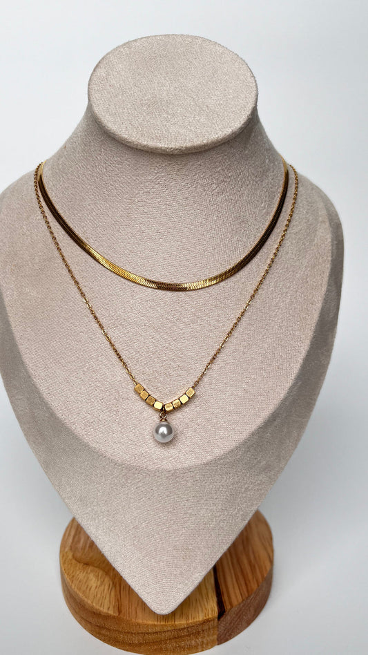 Layered Pearl Necklace