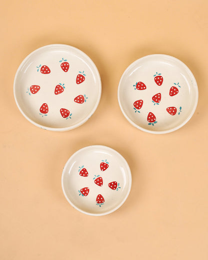 Strawberry pasta plates / tray (Small)