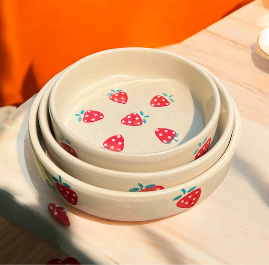 Strawberry pasta plates / tray (Small)