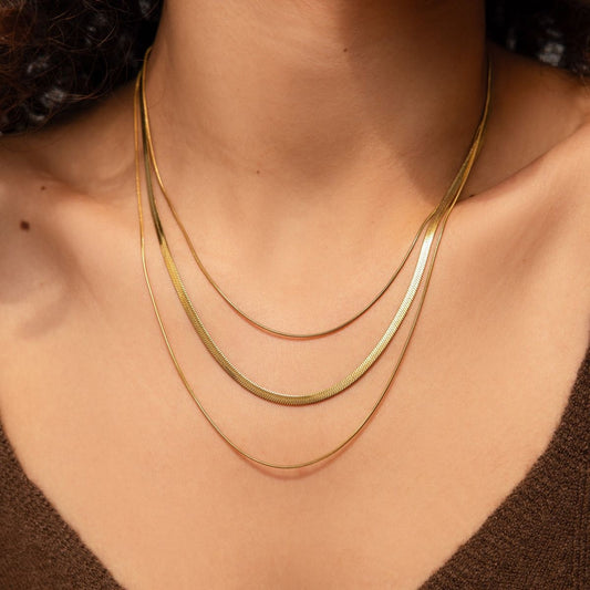 Triple layer Snake Chain Necklace