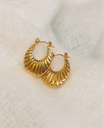 Oval Striped Hoops