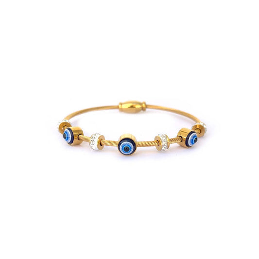 Evil Eye Gold Magnetic Bracelet