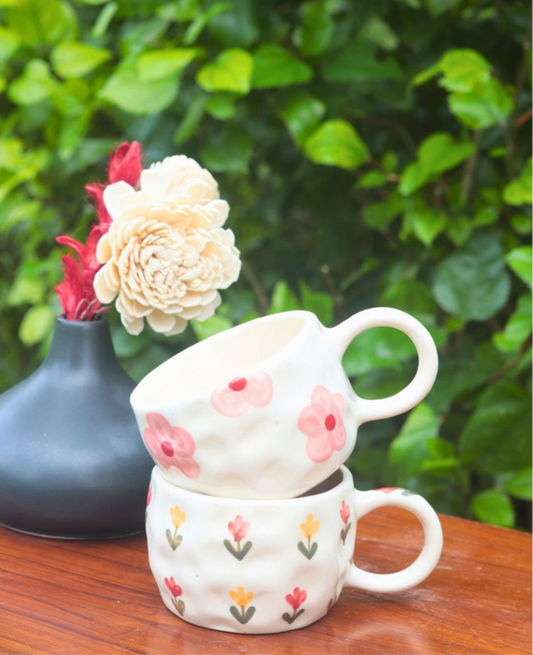 Flower Mugs ( Set of 2)