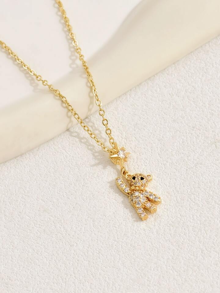 Studded Teddy Necklace