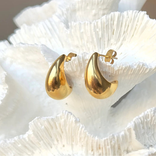 Tear Drop Earrings Gold Plated