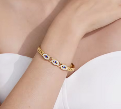 sparkle evil eye bracelet